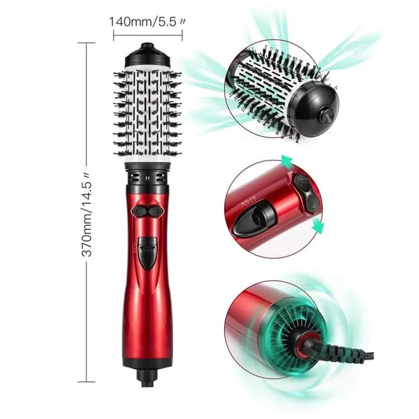 Hot Air Styler and Rotating Hair Dryer - flowerence