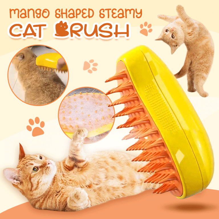 🐱Hot Sale🐱 Mango Shaped Steamy Cat Brush 🐱