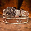 Leather Vintage Belt With Street Buckle