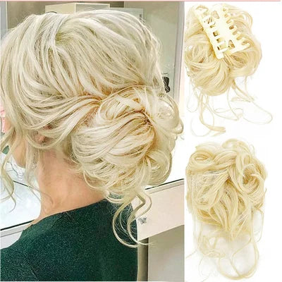 Curly Bun Hair Claw Clips - flowerence