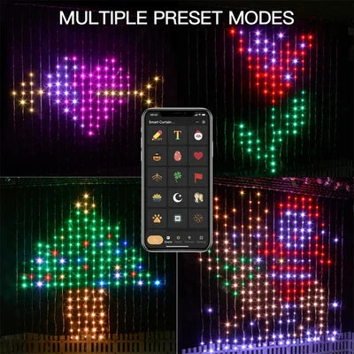 Color Waves LED Curtain Sync Lights - flowerence