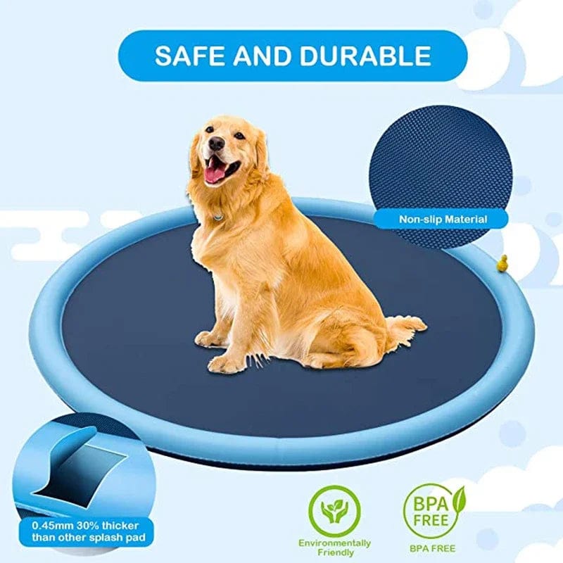 Foldable Pet Pool with Water Sprinkler