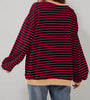 Women Striped Oversized Sweatshirt