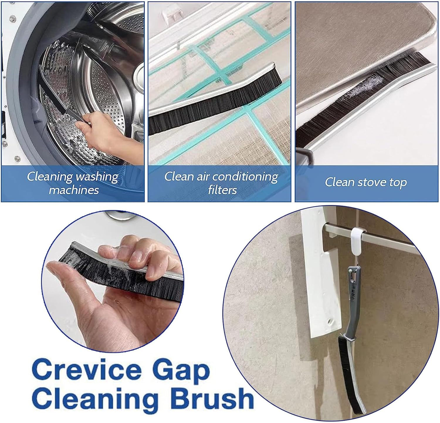 CreviceScrub™ Cleaning Brush - Hard Bristled