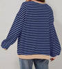 Women Striped Oversized Sweatshirt