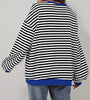 Women Striped Oversized Sweatshirt