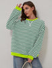 Women Striped Oversized Sweatshirt