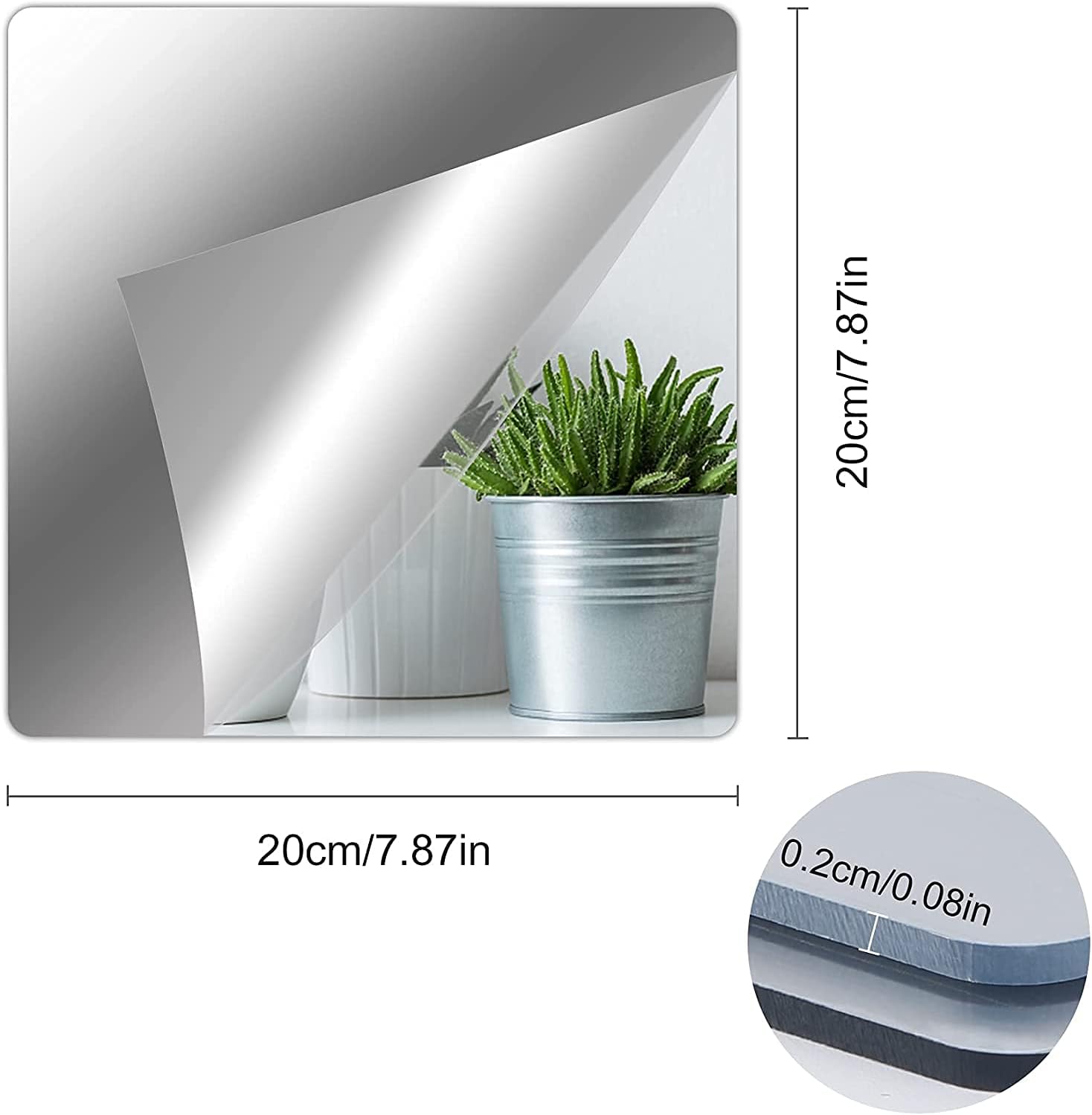 JUNEBRUSHS™ Self Adhesive Mirror