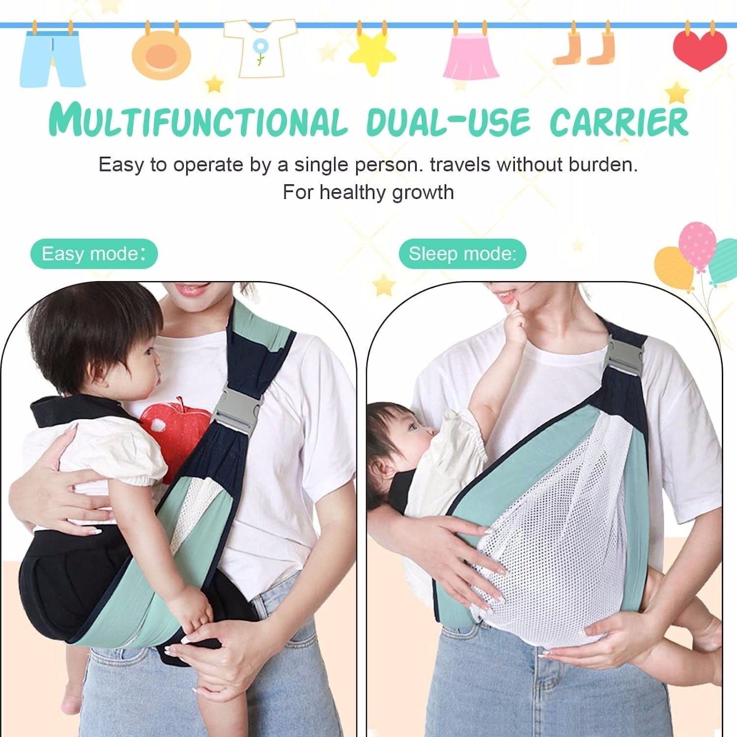 Adjustable Baby Sling Carrier - flowerence