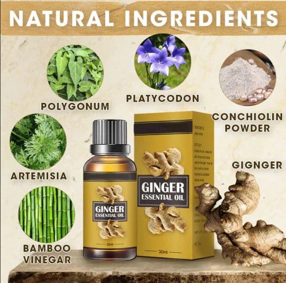 Lymphatic Drainage Detoxification Ginger Oil - flowerence