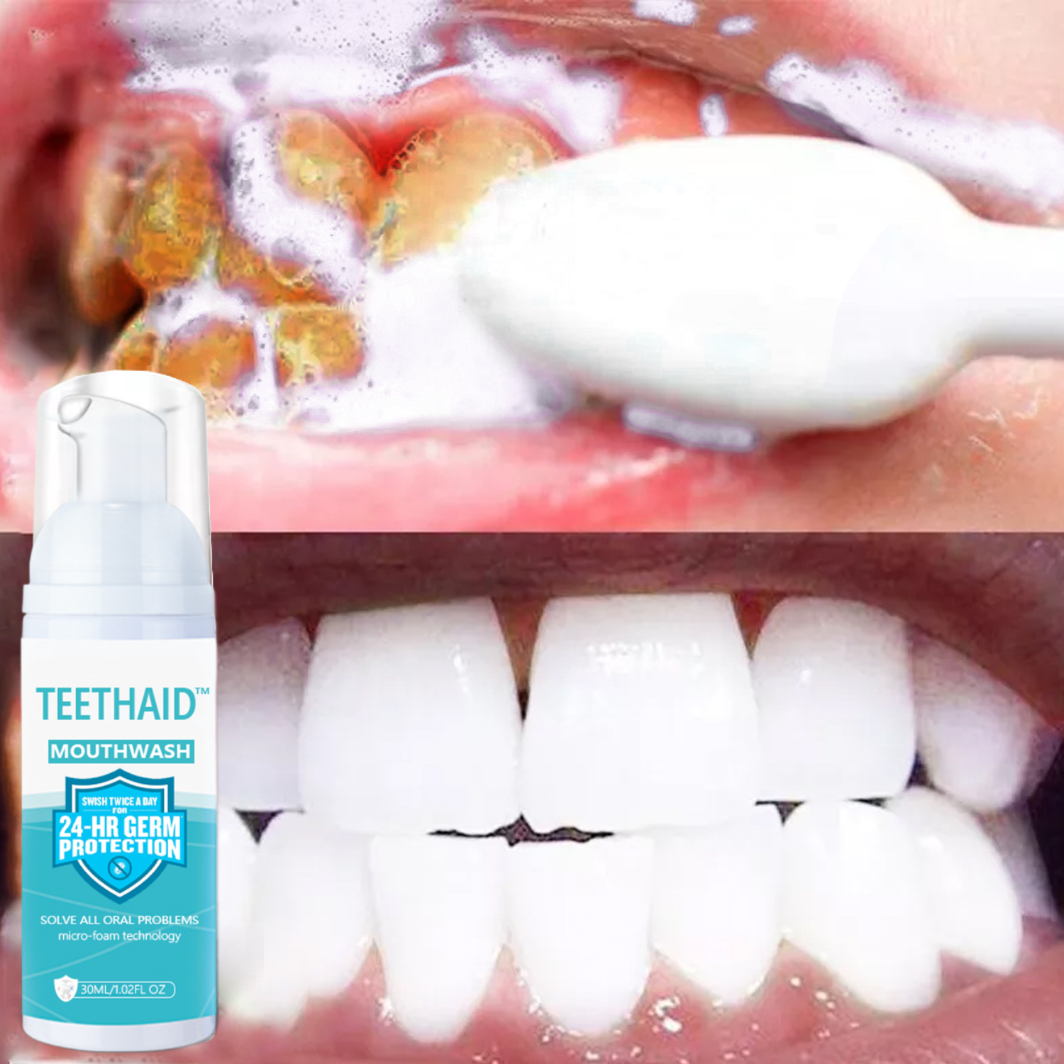 Teethaid™ Pure Herbal Teeth Whitening & Mouth Repair Mousse - flowerence