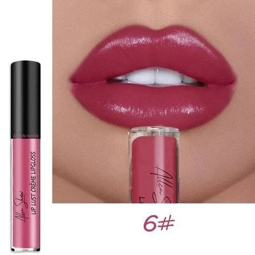 12 Color Long Lasting Moist Lip Gloss Plumper Liquid Lipstick - flowerence