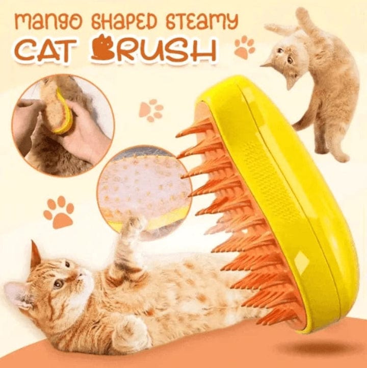 🐱Hot Sale🐱 Mango Shaped Steamy Cat Brush 🐱