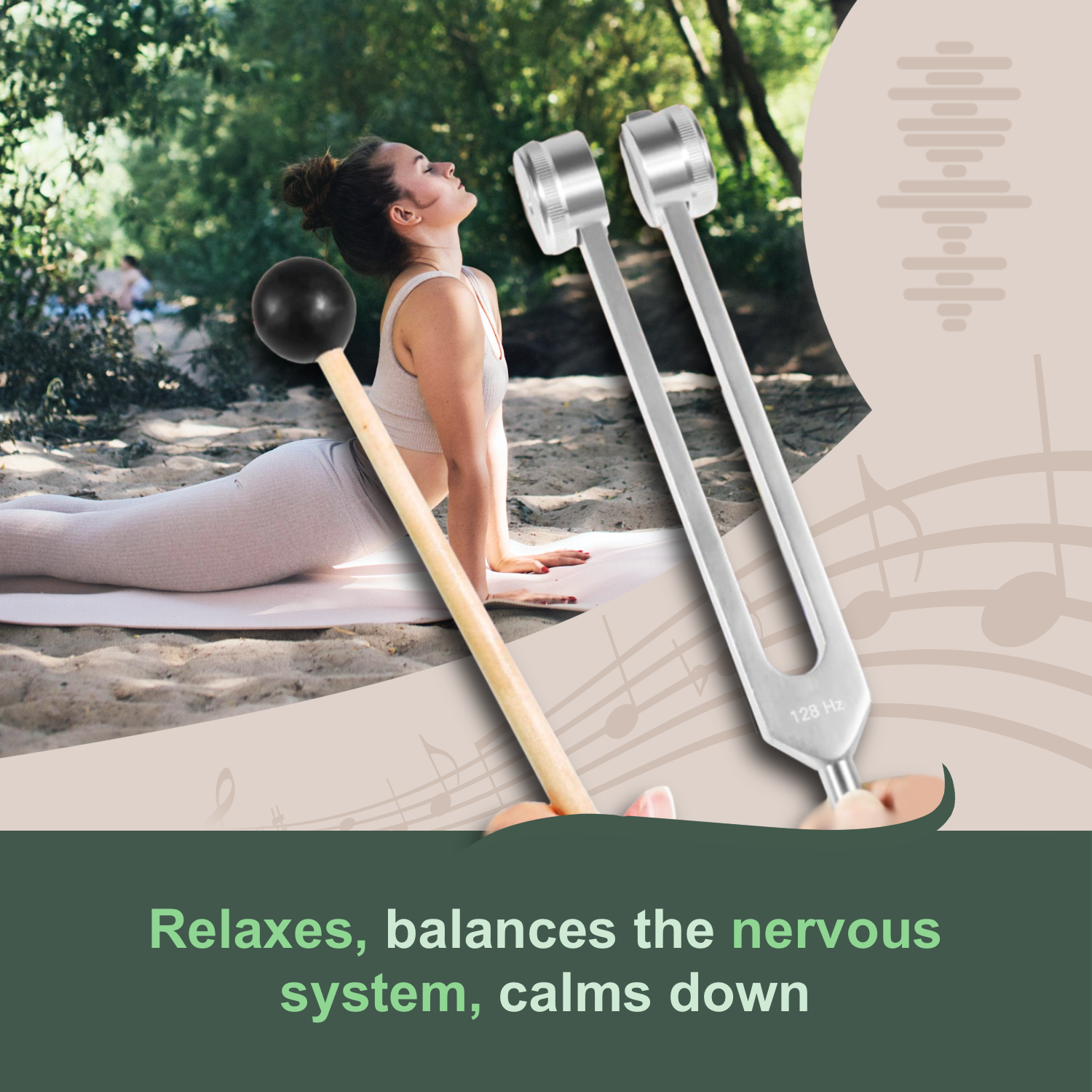 128 Hz Therapy Tuning Fork – Healing Instrument for Body & Mind
